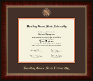 Bowling Green State University diploma frame - Masterpiece Medallion Diploma Frame in Murano