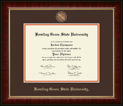 Bowling Green State University diploma frame - Masterpiece Medallion Diploma Frame in Murano