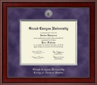 Grand Canyon University Presidential Silver Engraved Diploma Frame in Jefferson