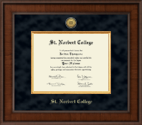 St. Norbert College Presidential Gold Engraved Diploma Frame in Madison