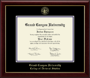 Grand Canyon University Gold Embossed Diploma Frame in Gallery