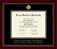 Texas Southern University Gold Engraved Medallion Diploma Frame in Sutton