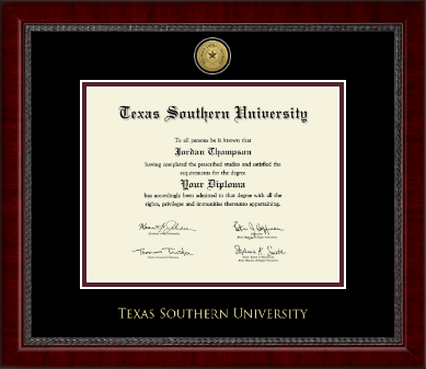 Texas Southern University diploma frame - Gold Engraved Medallion Diploma Frame in Sutton
