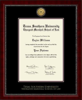 Texas Southern University diploma frame - Gold Engraved Medallion Diploma Frame in Sutton