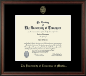 The University of Tennessee Martin Gold Embossed Diploma Frame in Studio