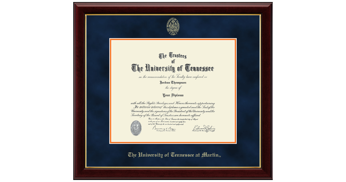 PreDec 2022 Gold Embossed Diploma Frame in Gallery The University of