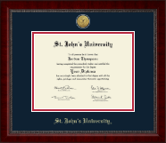 St. John's University, New York diploma frame - Gold Engraved Medallion Diploma Frame in Sutton