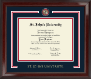 St. John's University, New York diploma frame - Showcase Edition Diploma Frame in Encore