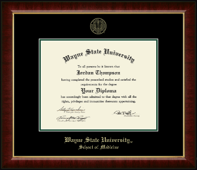Wayne State University diploma frame - Gold Embossed Diploma Frame in Murano