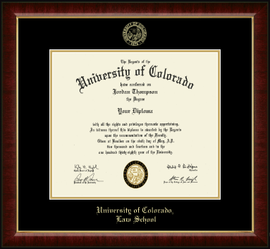 University of Colorado diploma frame - Gold Embossed Diploma Frame in Murano