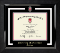 University of Wisconsin Madison Spirit Shield Curriculum Edition Diploma Frame in Eclipse