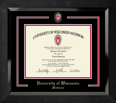 University of Wisconsin Madison diploma frame - Spirit Shield Curriculum Edition Diploma Frame in Eclipse