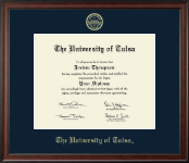 The University of Tulsa diploma frame - Gold Embossed Diploma Frame in Studio
