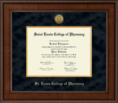 Saint Louis College of Pharmacy diploma frame - Presidential Gold Engraved Diploma Frame in Madison