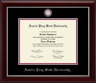 Austin Peay State University Masterpiece Medallion Diploma Frame in Gallery Silver
