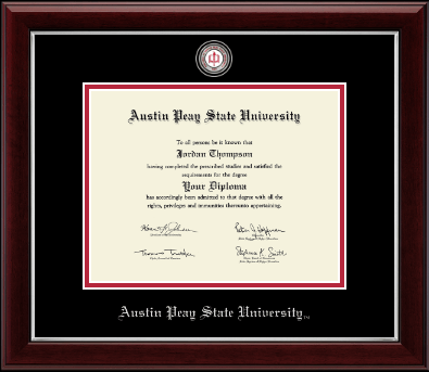 Austin Peay State University diploma frame - Masterpiece Medallion Diploma Frame in Gallery Silver