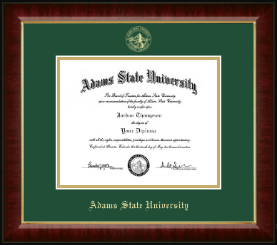 Adams State University diploma frame - Gold Embossed Diploma Frame in Murano