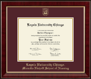 Loyola University Chicago diploma frame - Gold Embossed Diploma Frame in Murano