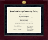 Beaufort County Community College Millennium Gold Engraved Diploma Frame in Cordova