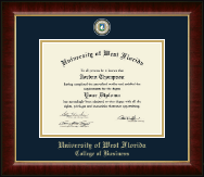 University of West Florida Masterpiece Medallion Diploma Frame in Murano