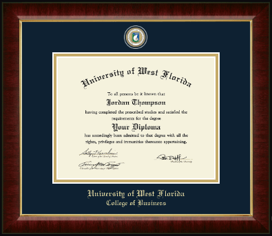 University of West Florida diploma frame - Masterpiece Medallion Diploma Frame in Murano