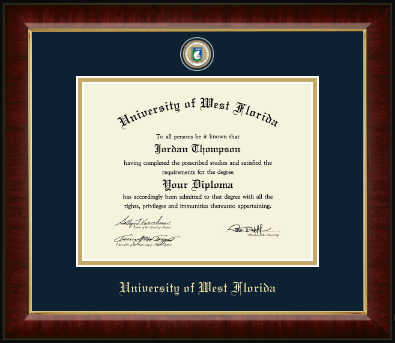University of West Florida diploma frame - Masterpiece Medallion Diploma Frame in Murano