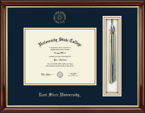 Kent State University diploma frame - Tassel & Cord Diploma Frame in Southport Gold