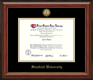 Stanford University diploma frame - Gold Engraved Medallion Diploma Frame in Lancaster