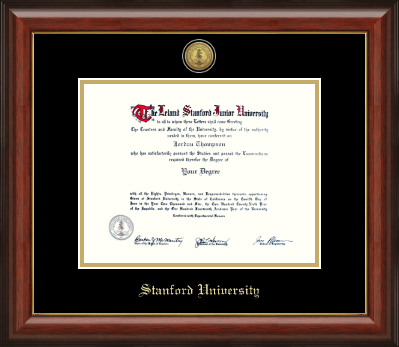 Stanford University diploma frame - Gold Engraved Medallion Diploma Frame in Lancaster