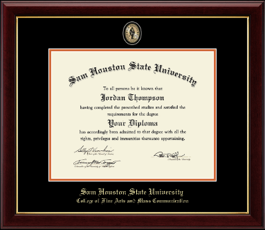 Sam Houston State University diploma frame - Masterpiece Medallion Diploma Frame in Gallery