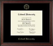 Caldwell University Gold Embossed Diploma Frame in Studio
