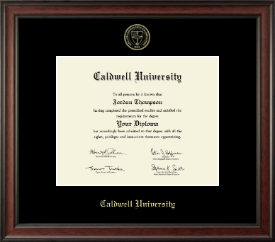 Caldwell University diploma frame - Gold Embossed Diploma Frame in Studio