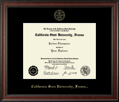 California State University Fresno diploma frame - Gold Embossed Diploma Frame in Studio