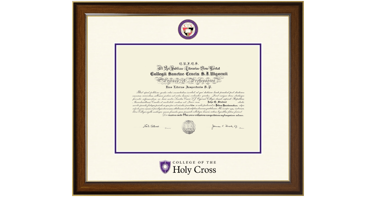 Holy Cross Diploma Frame