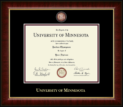 University of Minnesota diploma frame - Masterpiece Medallion Diploma Frame in Murano