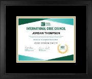 International Code Council certificate frame - Custom Certificate Frame in Arena