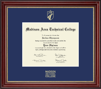 Madison Area Technical College diploma frame - Gold Embossed Diploma Frame in Kensington Gold