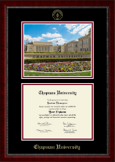 Chapman University Campus Scene Diploma Frame in Sutton