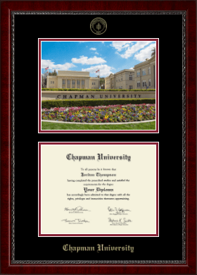 Chapman University diploma frame - Campus Scene Diploma Frame in Sutton