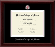 Berklee College of Music Masterpiece Medallion Diploma Frame in Gallery Silver