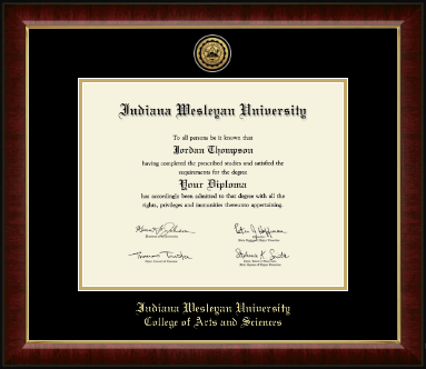 Indiana Wesleyan University diploma frame - Gold Engraved Medallion Diploma Frame in Murano