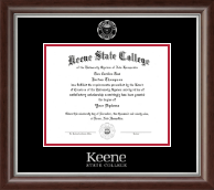 Keene State College Silver Embossed Diploma Frame in Devonshire