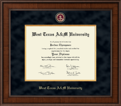 West Texas A&M University diploma frame - Presidential Masterpiece Diploma Frame in Madison