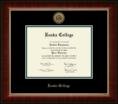 Keuka College diploma frame - Gold Engraved Medallion Diploma Frame in Murano