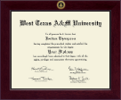 West Texas A&M University Century Gold Engraved Diploma Frame in Cordova