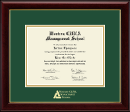 Western CUNA Management School certificate frame - Gold Embossed Certificate Frame in Gallery