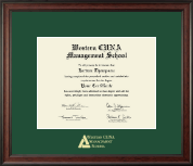 Western CUNA Management School Gold Embossed Certificate Frame in Studio