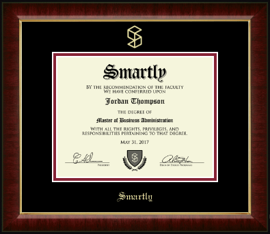 Smartly diploma frame - Gold Embossed Diploma Frame in Murano