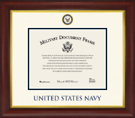 United States Navy Dimensions Certificate Frame in Redding