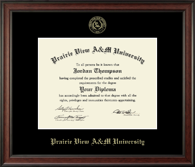 Prairie View A&M University diploma frame - Gold Embossed Diploma Frame in Studio